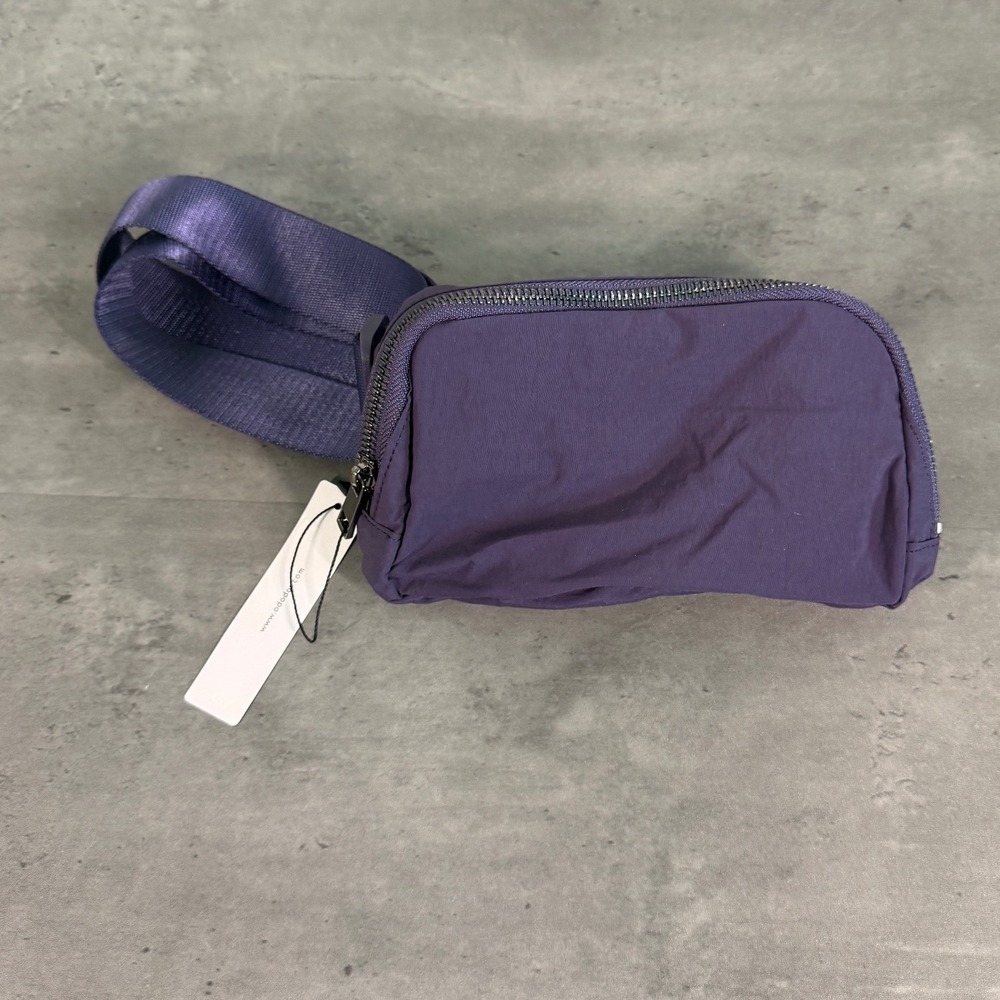 Ododos Belt Bag Unisex Purple Nylon Adjustable Strap Athletic Fanny Pack